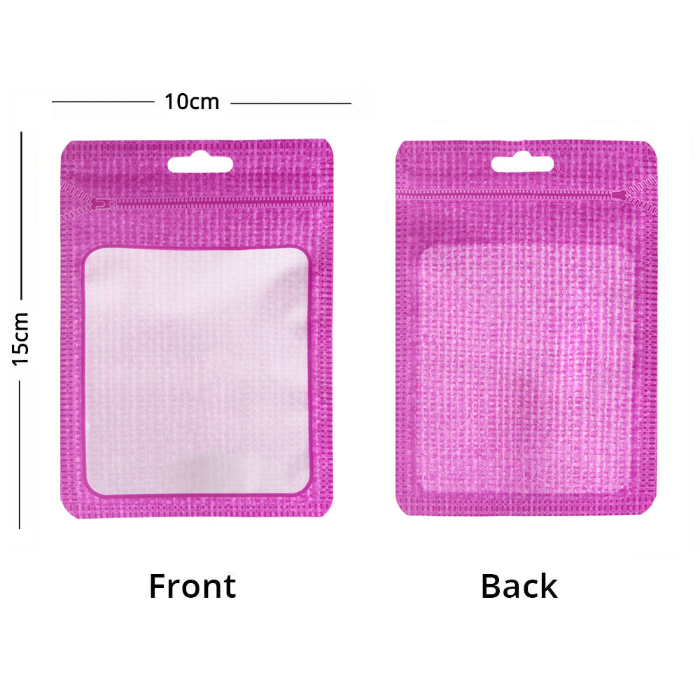 Multi-Color 10x15cm Waterproof Storage Pouch Mylar Recyclable Zip Lock Bag with Clear Window & Euro Slot
