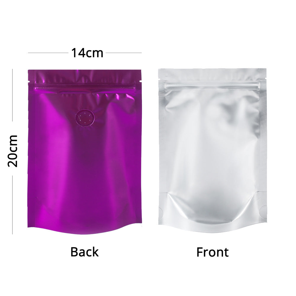 Custom 14x20cm Matte Frosted Front Zip Lock Bag With Valve Foil Mylar Sealed Stand Up Storage organizer Bag