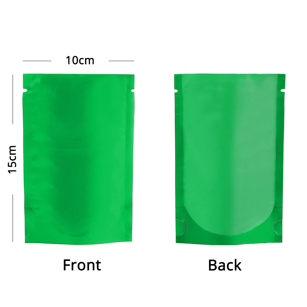 Vacuum Heat Seal Pouches Stand Up Smell Proof Matte Open Top Plastic Packaging Bags w/Clear Window & Tear Notch