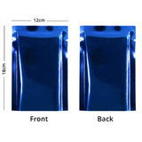 Vacuum Heat Sealable Smell Proof Packaging Bags Green Blue Open Top Tear Notch Pouches Foil Mylar Bags For Powder