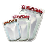 Custom Printed:New Design Mason Jar Pouch Plastic Mylar Packaging Stand Up Red Zipper Bag Matte Household Storage Bag