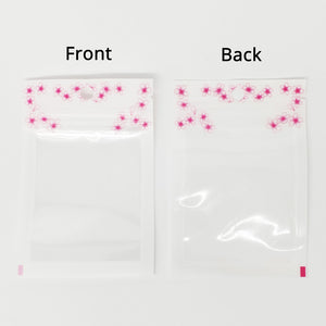 Premium Recyclable White Plastic Mylar Packaging Bag Clear Window Zip Lock Flat Storage Pouch With Flower Printing