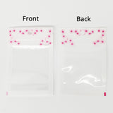Premium Recyclable White Plastic Mylar Packaging Bag Clear Window Zip Lock Flat Storage Pouch With Flower Printing
