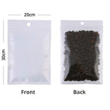Wholesale Moisture Clear/ White Grocery Food Zip Lock Plastic Pouch Flat Hand Hold PET Packaging Bag
