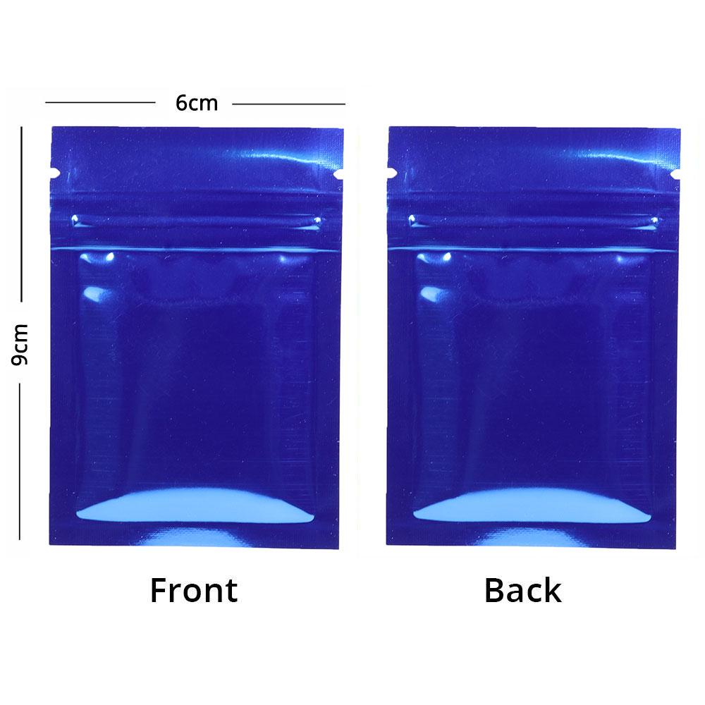 Small Glossy Colors Flat Gift Zip Lock Packing Bag Heat Sealing Foil Mylar Food Pouch
