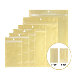 Variety of Sizes Reusable Kitchen Packing Bag Heat Sealing Kraft Paper Mylar Flat Zip Lock Pouch