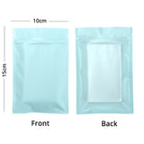 Eco Smell Proof Food Packaging Bags Zip Lock Storage Bags Matte Foil Mylar Plastic Pouches With Tear Notch