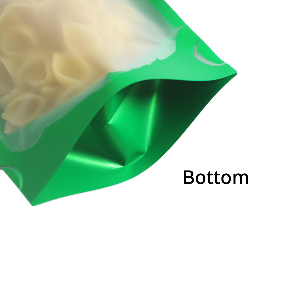 Custom Printed: Mylar Bag Matte Frosted Front Multicolors Stand Up Metallic Foil Zipper Bag Food Nut Travel Sample Storage Pouch
