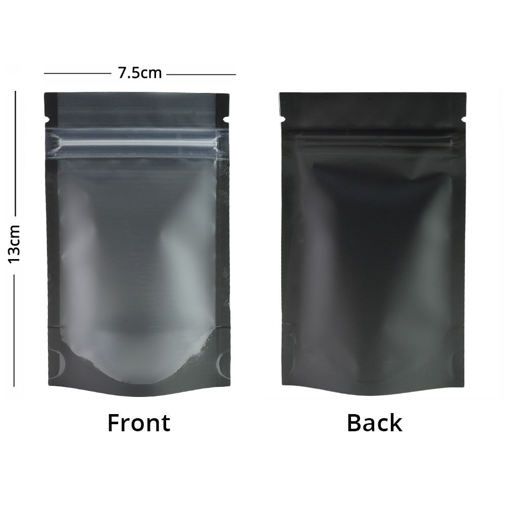 Custom Mylar Bag Matte Frosted Front Multicolors Stand Up Metallic Foil Zipper Bag Food Nut Travel Sample Storage Pouch