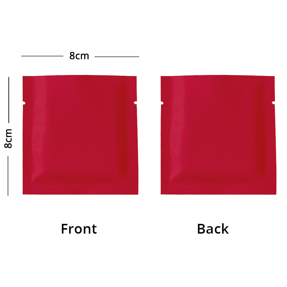 8x8cm Reusable Heat Sealing Smell Proof Tear Notch Pouch Various Colors Aluminum Foil Mylar Storage Bag