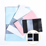 Custom Logo Matte Flat Bottom Sealed Bag Aluminium Foil Mylar Reusable With Frosted Window Heat Seal Storage Zipper Bag