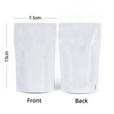 Vacuum Heat Seal Pouches Stand Up Smell Proof Matte Open Top Plastic Packaging Bags w/Clear Window & Tear Notch