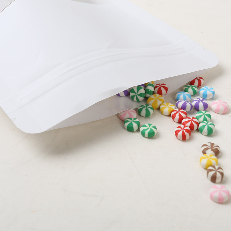 Custom Printed:Heat Seal Kraft Paper Zip Lock Bag Custom Matte Stand Up Eco Recyclable White Storage Zipper Bag With Window