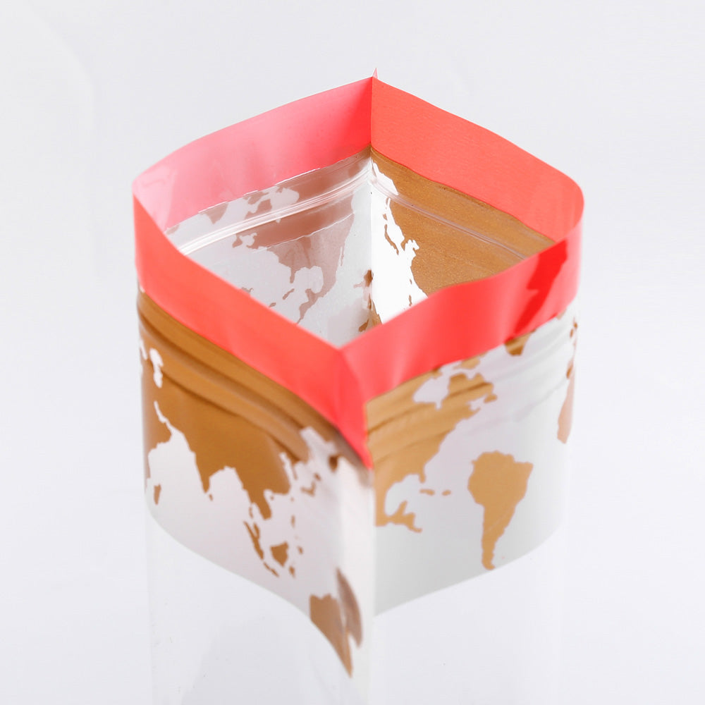 Custom Clear Plastic Mylar Bag W/Print And Tear Notch Glossy Storage Organizer Packaging Zipper Pouch Eco Stand Up Sachet