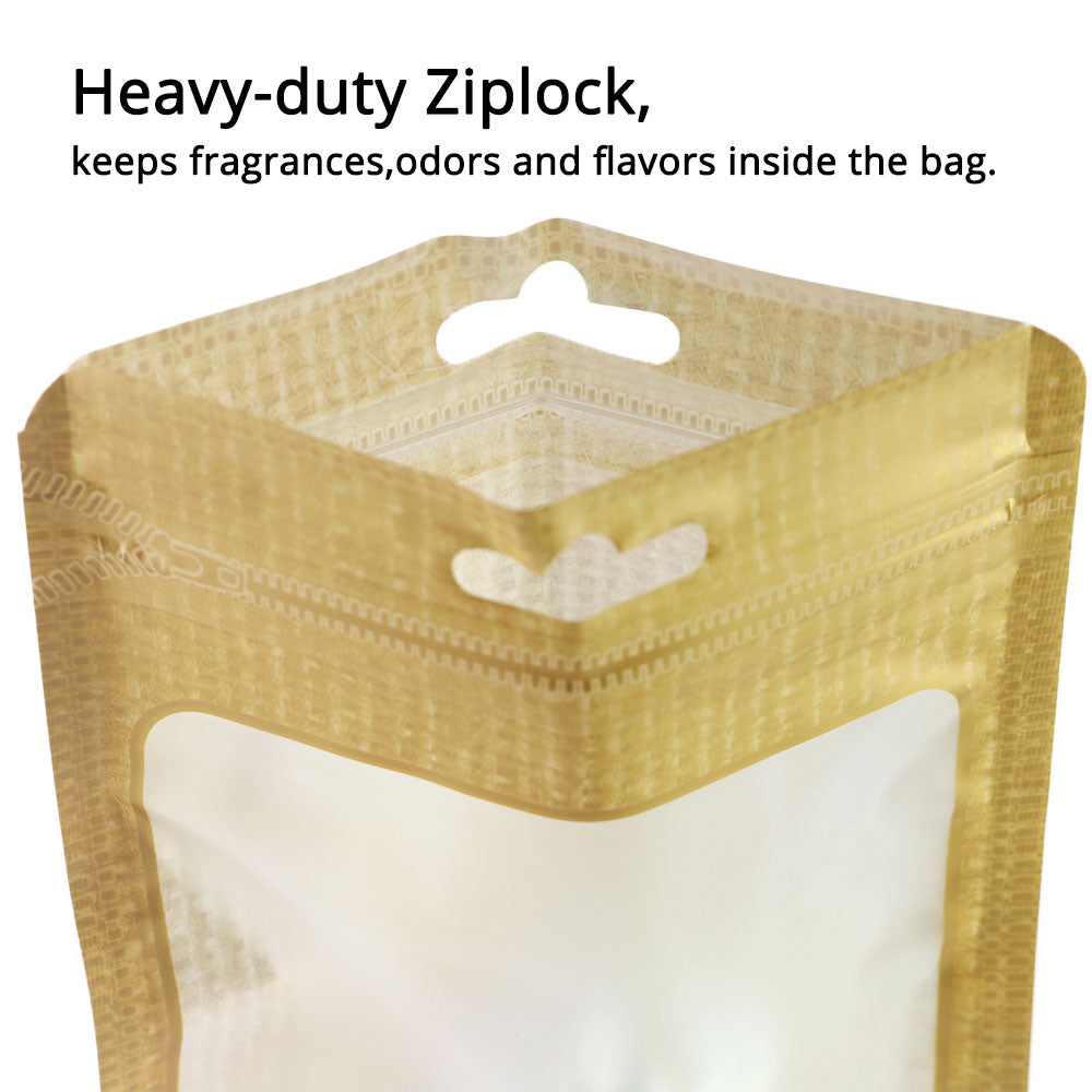 Multi-Color 10x15cm Waterproof Storage Pouch Mylar Recyclable Zip Lock Bag with Clear Window & Euro Slot