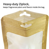 Multi-Color 10x15cm Waterproof Storage Pouch Mylar Recyclable Zip Lock Bag with Clear Window & Euro Slot