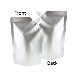 Variousizes Spout Silver Pouch With Funnel  Reseal Milk Liquid Drink Storage Bag Aluminium Foil Plastic Mylar Stand Up Bag