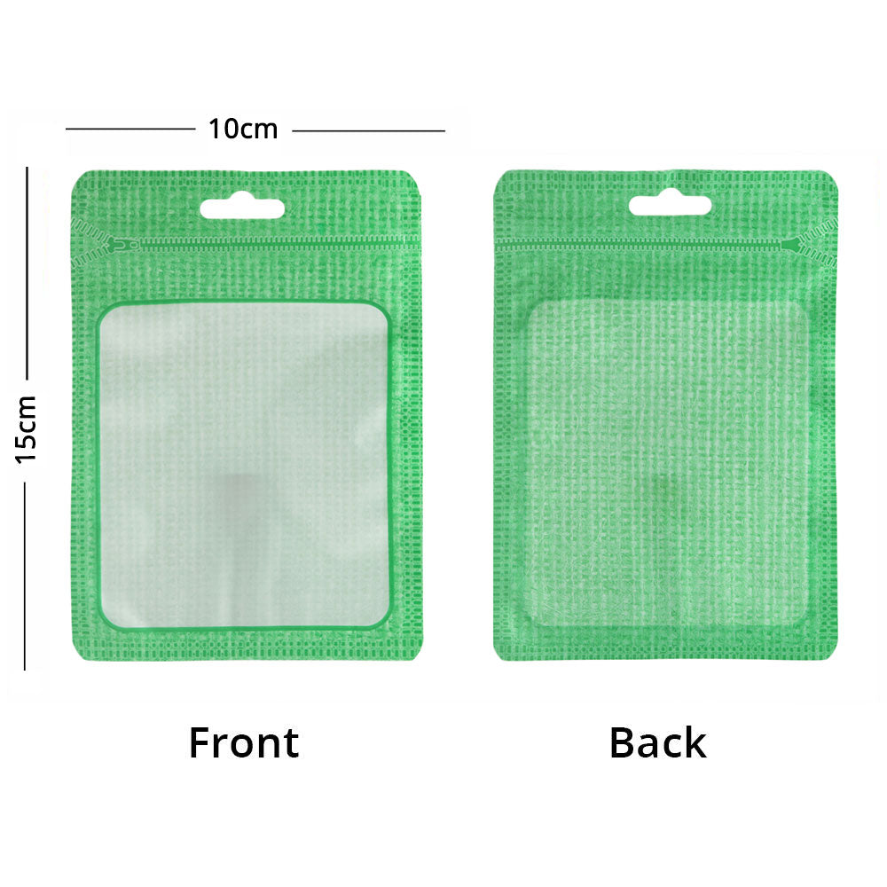 Multi-Color 10x15cm Waterproof Storage Pouch Mylar Recyclable Zip Lock Bag with Clear Window & Euro Slot