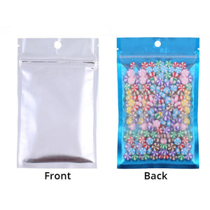 Multi-Size Reclosable Clear Mylar Zip Lock Package Bag Food Coffee Bean Storage Pouch W/Hand Hole
