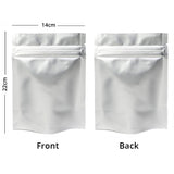 Custom Glossy Silver Aluminium Foil Packaging Reusable Zip Lock Bag Candy Snack Stand Up Storage Sample Pouch