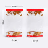 Custom Clear Plastic Mylar Bag W/Print And Tear Notch Glossy Storage Organizer Packaging Zipper Pouch Eco Stand Up Sachet