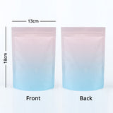 Custom Printed:High Quality Glossy Various Sizes Gradual Pink/Blue Stand Up Bag Aluminium Foil Mylar Storage Organizer Zipper Bag