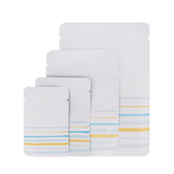 Metallic Mylar Vacuum Heat Seal PP White Bag Open Top Tear Notch Storage Pouch With Print & Tear Notch