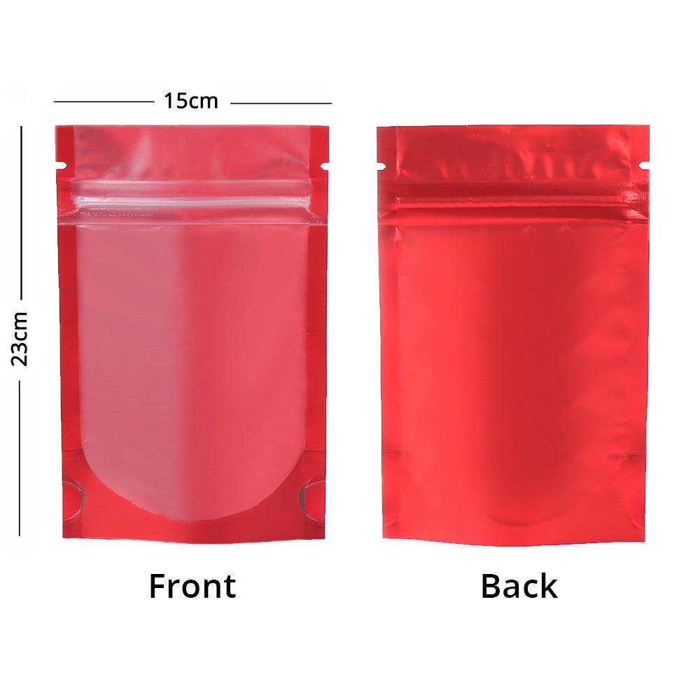 Custom Mylar Bag Matte Frosted Front Multicolors Stand Up Metallic Foil Zipper Bag Food Nut Travel Sample Storage Pouch