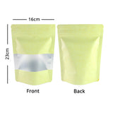 Zip Lock Bag Matte With Frosted Window And Maple Leaf Pattern Aluminium Foil Stand Up Eco Sealed Storage Pouch