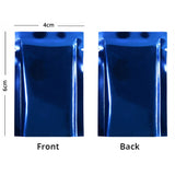 Vacuum Heat Sealable Smell Proof Packaging Bags Green Blue Open Top Tear Notch Pouches Foil Mylar Bags For Powder