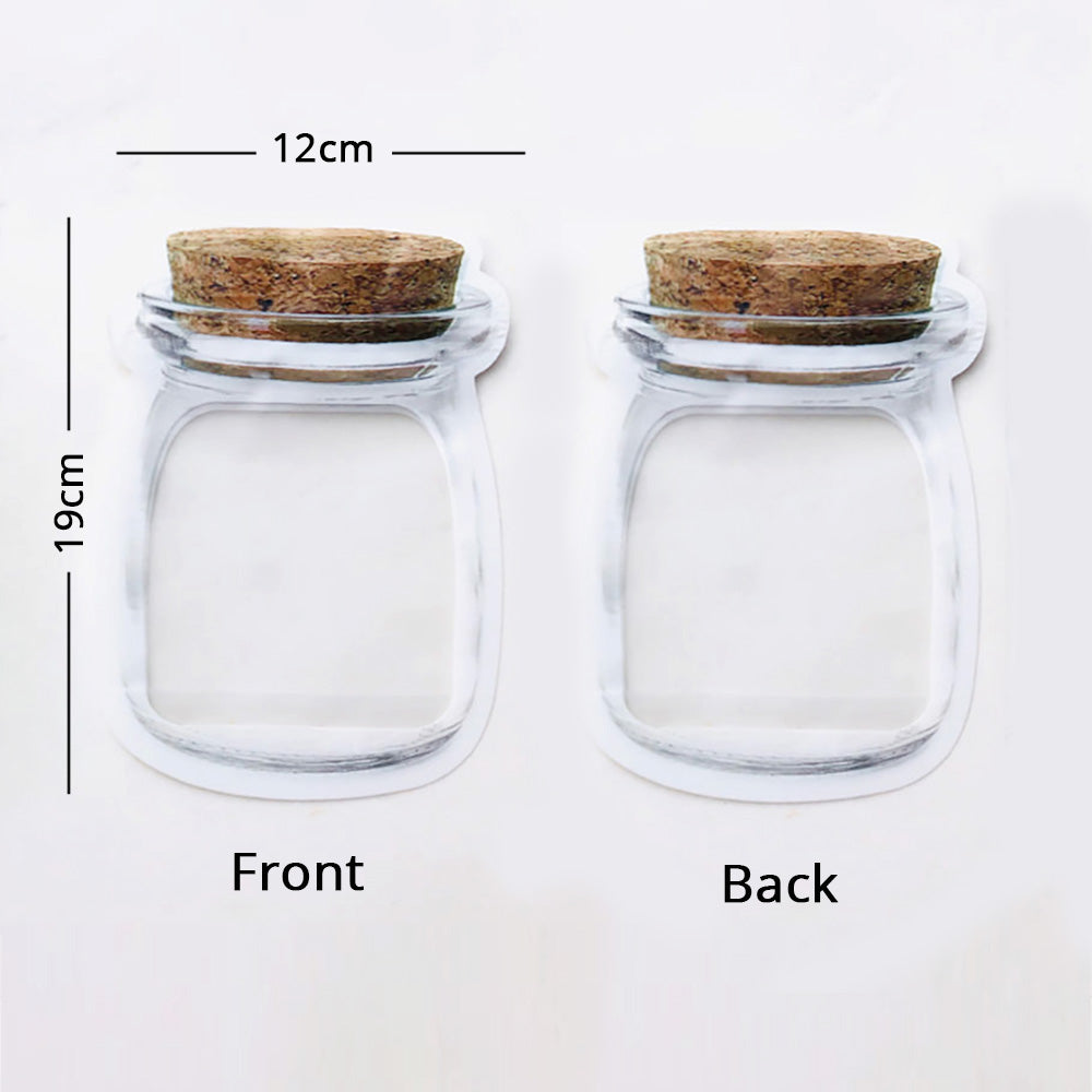 Mason Jar Stand Up Kraft Pouch Matte Plastic Mylar Hot Selling Liquid Snack Candy Storage Zip Lock Bag