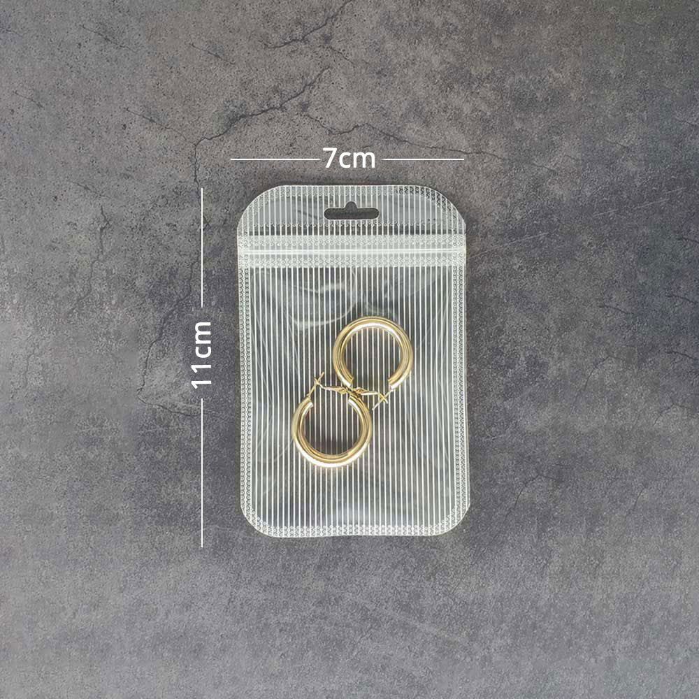 Multi-Size Eco PP Zip Lock Plastic Bag Front Clear Mylar Flat Tear Notch Pouch USB Cable Storage Bag With Hang Hole