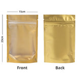 Custom Printed: Mylar Bag Matte Frosted Front Multicolors Stand Up Metallic Foil Zipper Bag Food Nut Travel Sample Storage Pouch