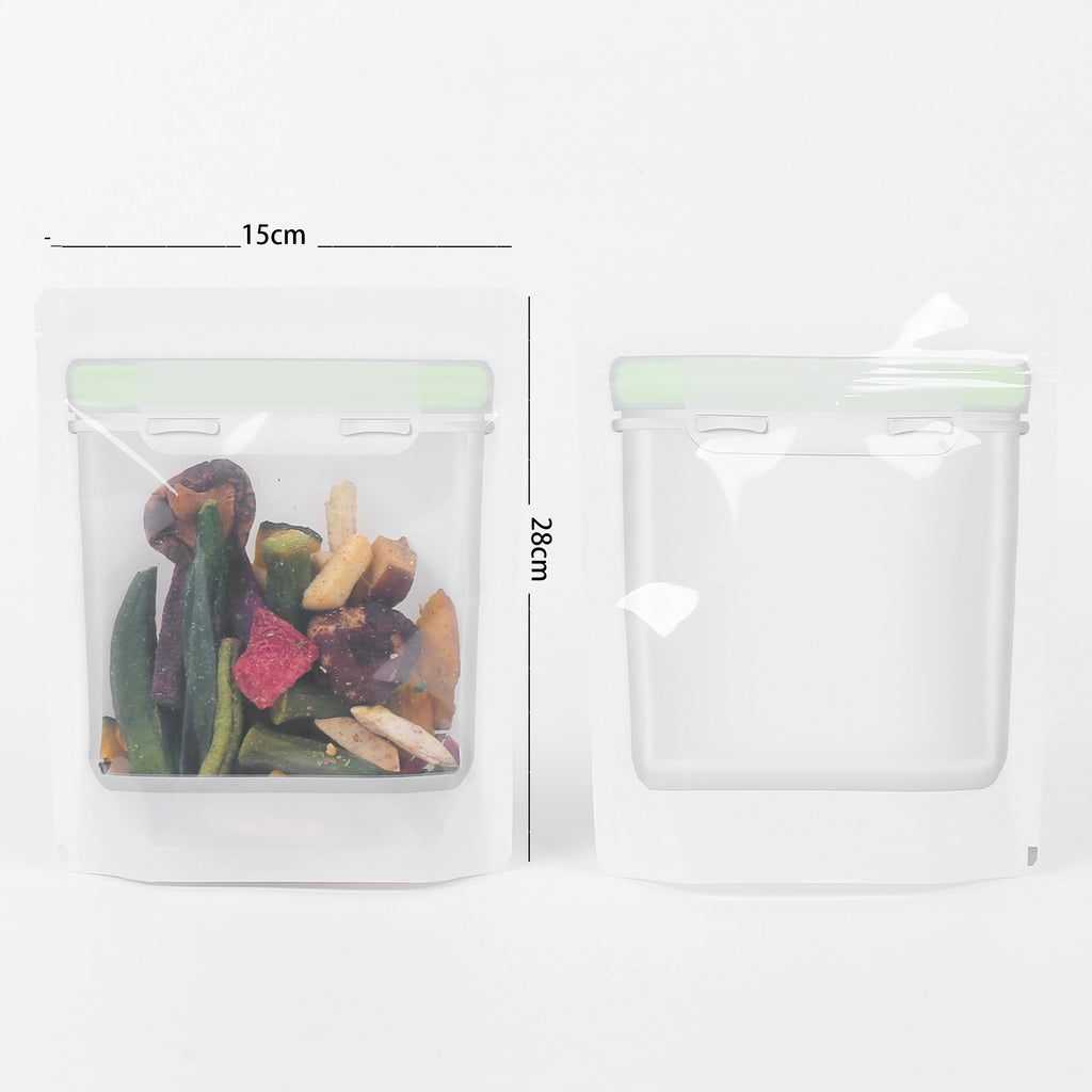 Custom Printed: Glossy Clear Plastic Mylar Stand Up Packaging Bag Snack Candy Dry Fruit Food Storage Reusable Zipper Pouch