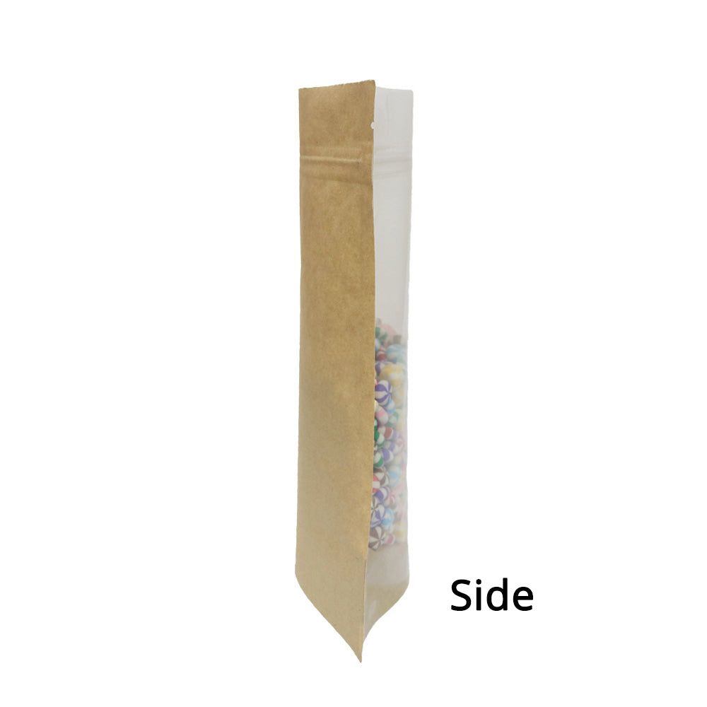 Custom Printed: Glossy Kraft Mylar Eco Zip Lock Pouch Waterproof Recyclable Stand Up Storage Coffee Bean Snack Food Bag