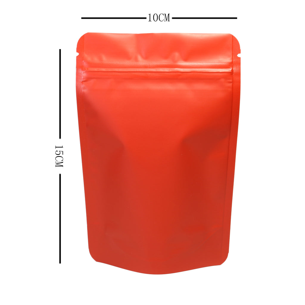 10x15cm High Quality Various Color Matte Stand Up Reusable Aluminium Foil Mylar Food Storage Packaging Zipper Doypack
