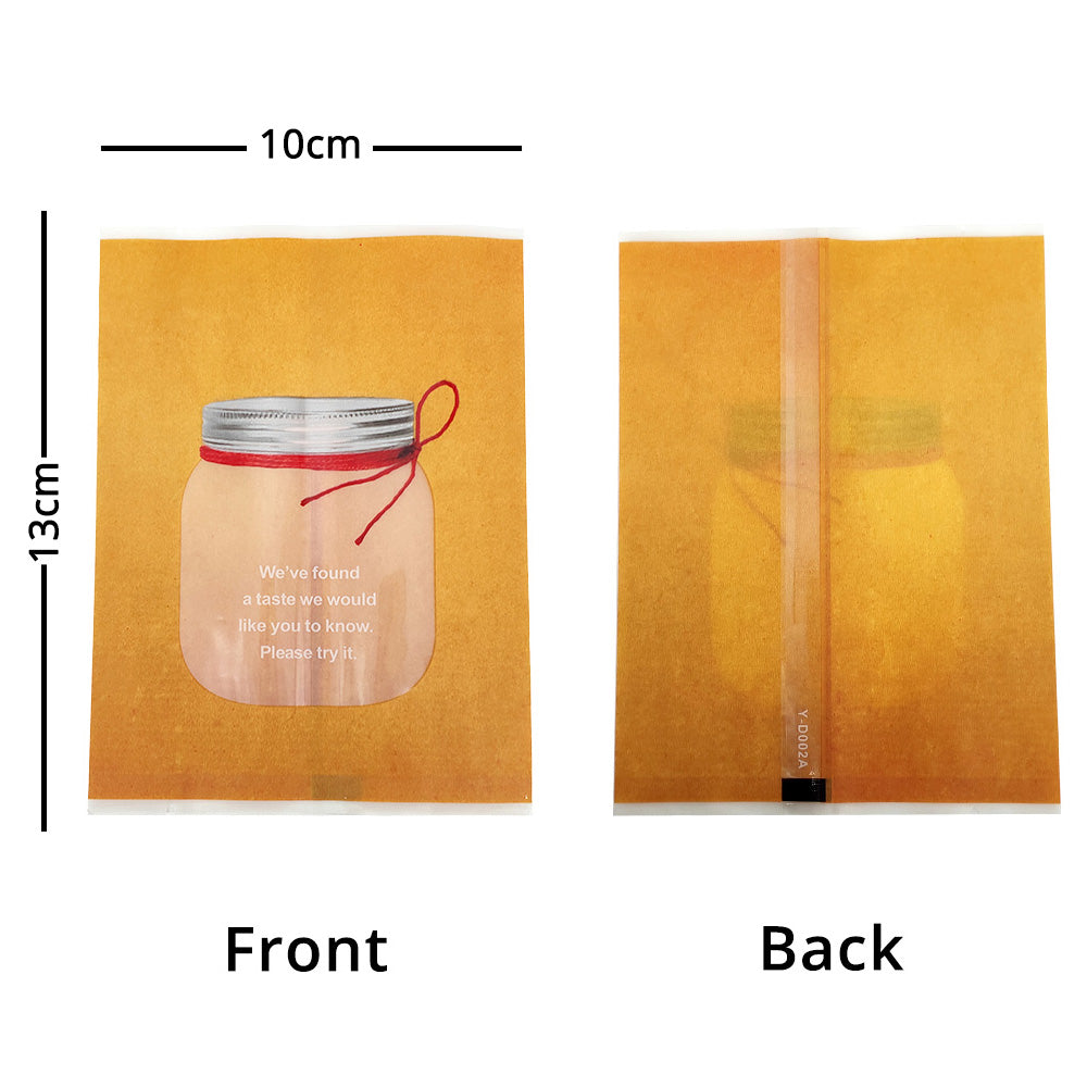 Plastic Bags Jar Printing Vacuum Seal Heat Seal Package Bags Flat Tear Notch Matte PP Mylar Storage Pouches w/Window