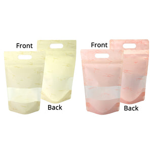 16x26cm Matte Kraft Paper Plastic Mylar Packaging Zipper Bag W/Clear Window And Die Cut Tea Corn Cereal Storage Stand Up Pouch