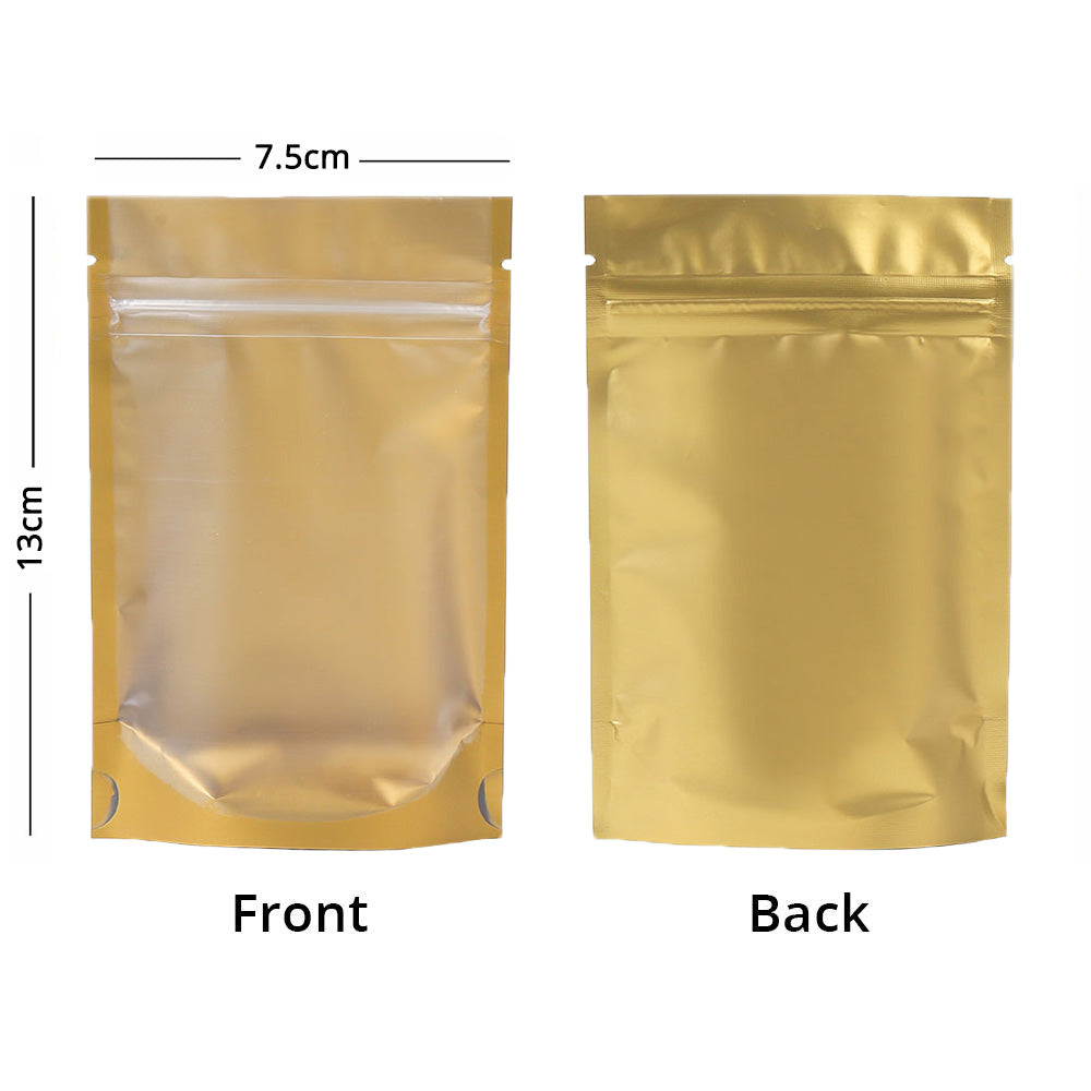 Custom Printed: Mylar Bag Matte Frosted Front Multicolors Stand Up Metallic Foil Zipper Bag Food Nut Travel Sample Storage Pouch