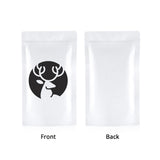 Custom Printed:Matte Kraft White Durability Metallic Mylar Zipper Bag Smell Proof Multi-function Stand Up Sealed Storage Pouch