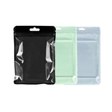 Multisizes Glossy Clear Front Flat Zip Lock Bag Reusable Comestic Jewelry Storage Plastic Packaging Pouch With Butterfly Hole