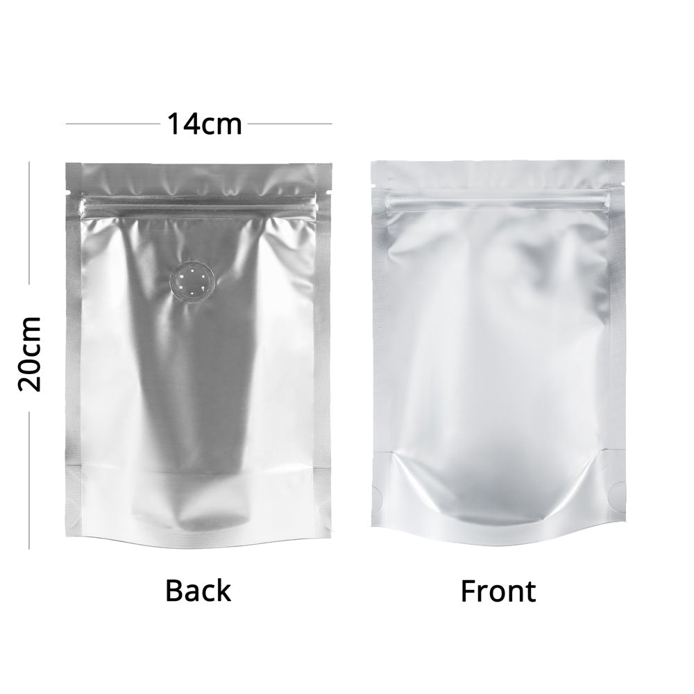 Custom 14x20cm Matte Frosted Front Zip Lock Bag With Valve Foil Mylar Sealed Stand Up Storage organizer Bag