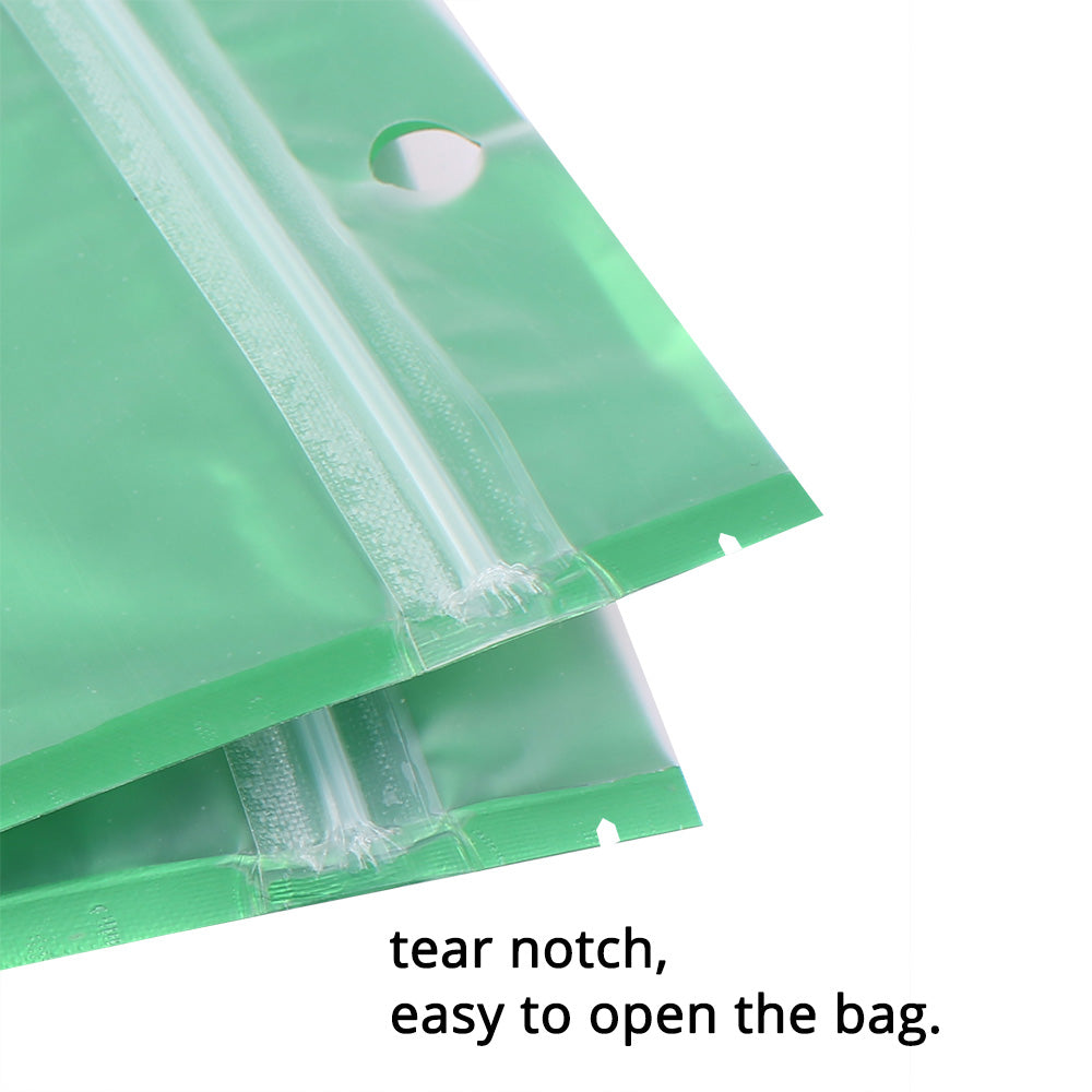 Multi-Size Reclosable Clear Mylar Zip Lock Package Bag Food Coffee Bean Storage Pouch W/Hand Hole