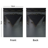 Multi-Size Glossy Black Vacuum Zip Lock Package Bag Recyclable Foil Mylar Flat Zipper Bag