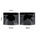 21x17cm Glossy Variouscolor Stand Up Packaging Bag Metallic Foil Mylar Eco Reusable Zip Lock With Valve Storage Pouch