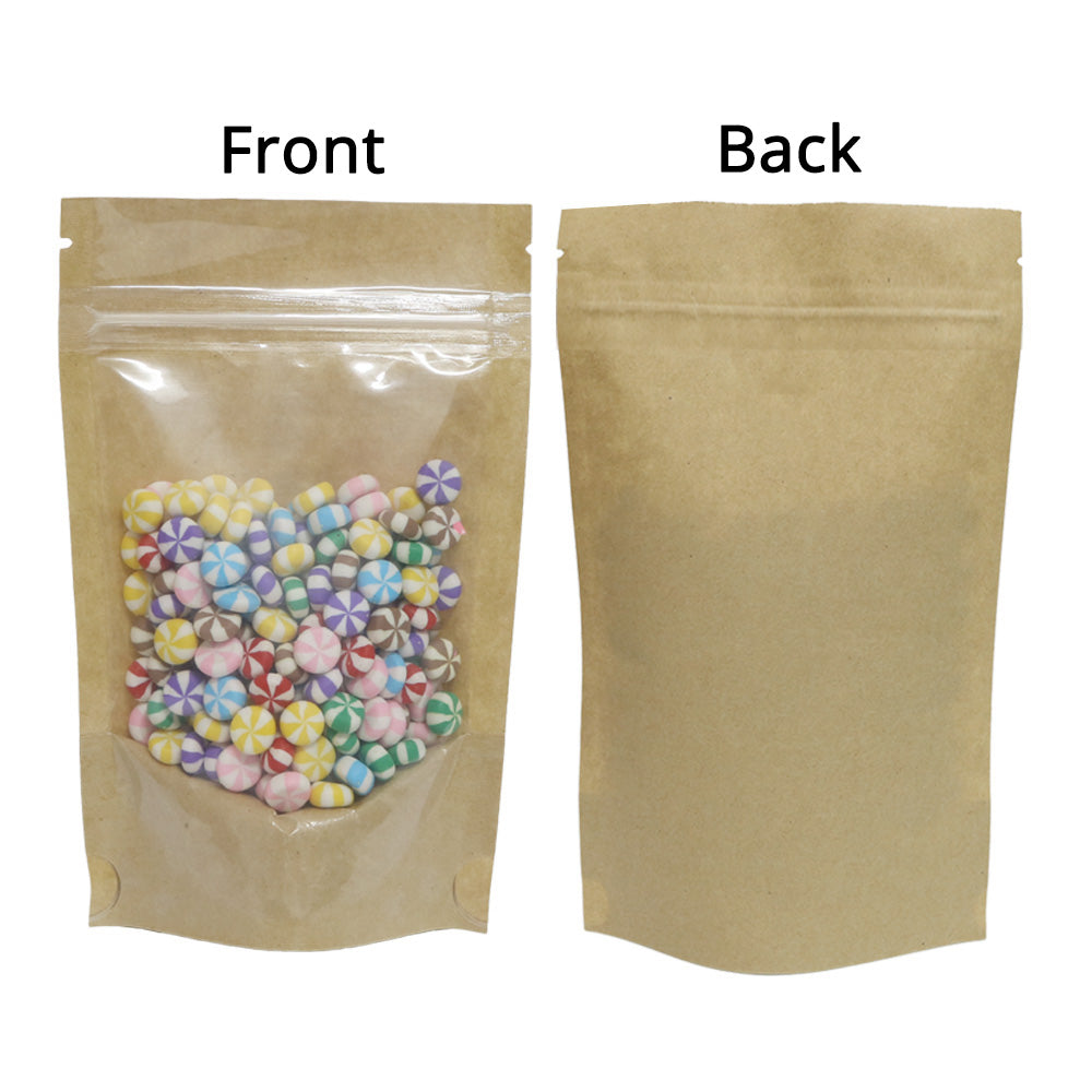 Custom Printed: Glossy Kraft Mylar Eco Zip Lock Pouch Waterproof Recyclable Stand Up Storage Coffee Bean Snack Food Bag