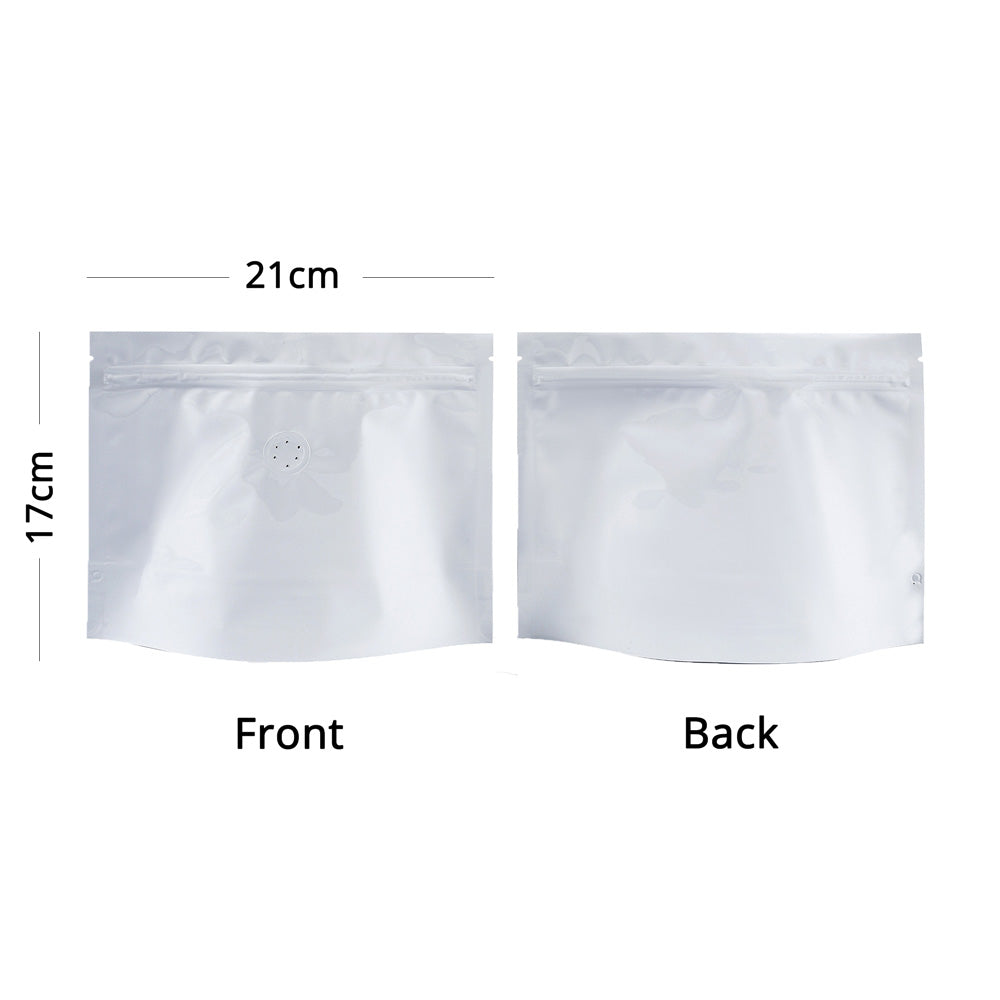 21x17cm Glossy Variouscolor Stand Up Packaging Bag Metallic Foil Mylar Eco Reusable Zip Lock With Valve Storage Pouch