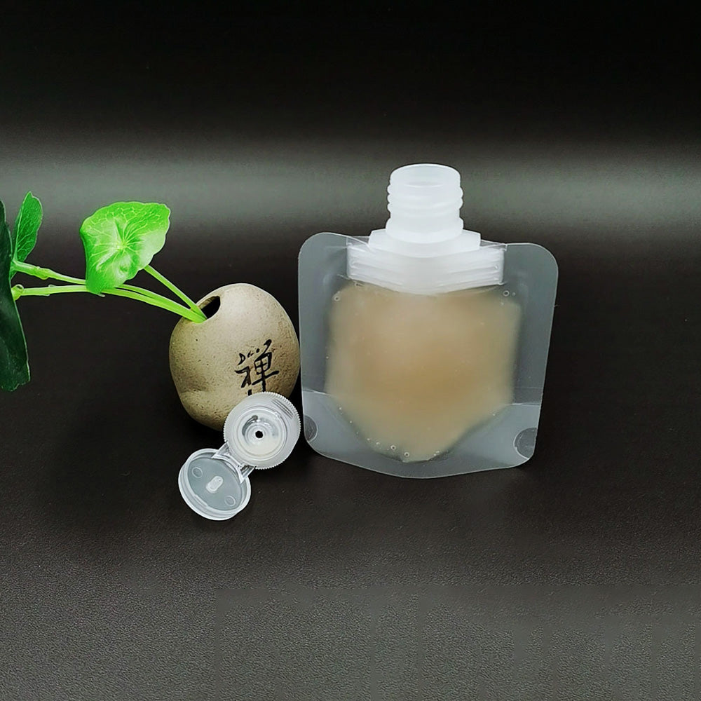 High Quality Flip Spout Pouch Matte Stand Up Frosted White Liquid Drink Milk Storage Plastic Packaging Bag
