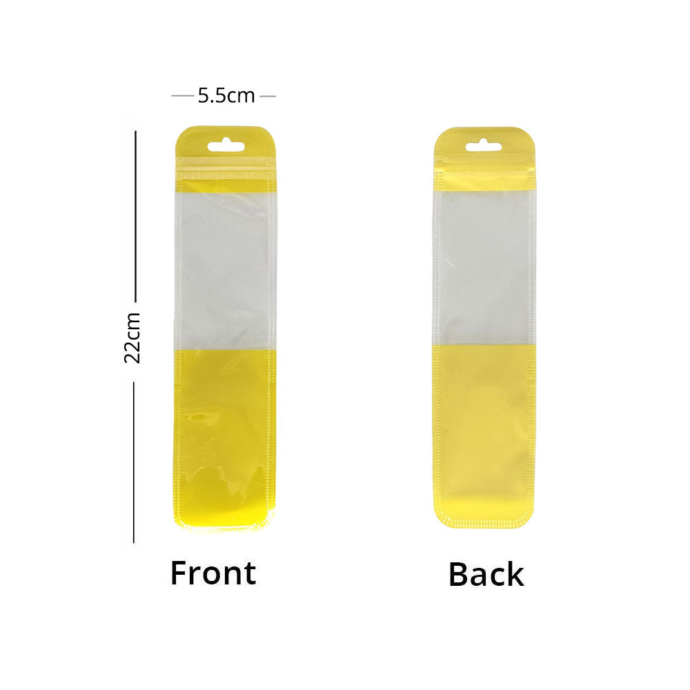 Multi-Size Clear PP Plastic Bag Stationery Zip Lock Bag Flat Accessories Watch Storage Pouch With Butterfly Hole