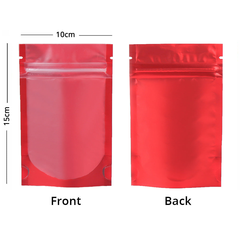 Stand Up Mylar Bag Matte Frosted Front Multicolors Stand Up Metallic Foil Zipper Bag Food Nut Travel Sample Storage Pouch